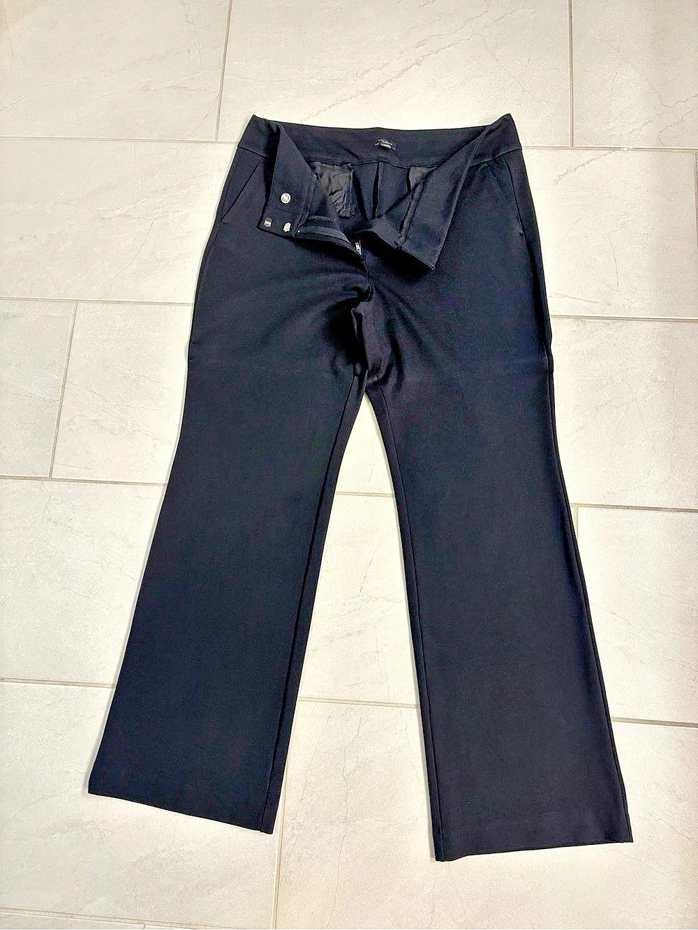 Ann Taylor Black Flare Pants Size 16 Like New